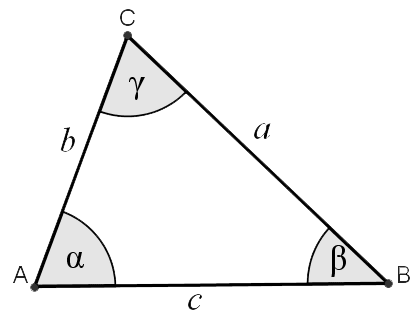 Symbols definition of ABC triangle